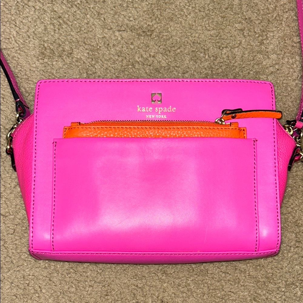 Kate Spade Vibrant Pink and Orange Crossbody Bag